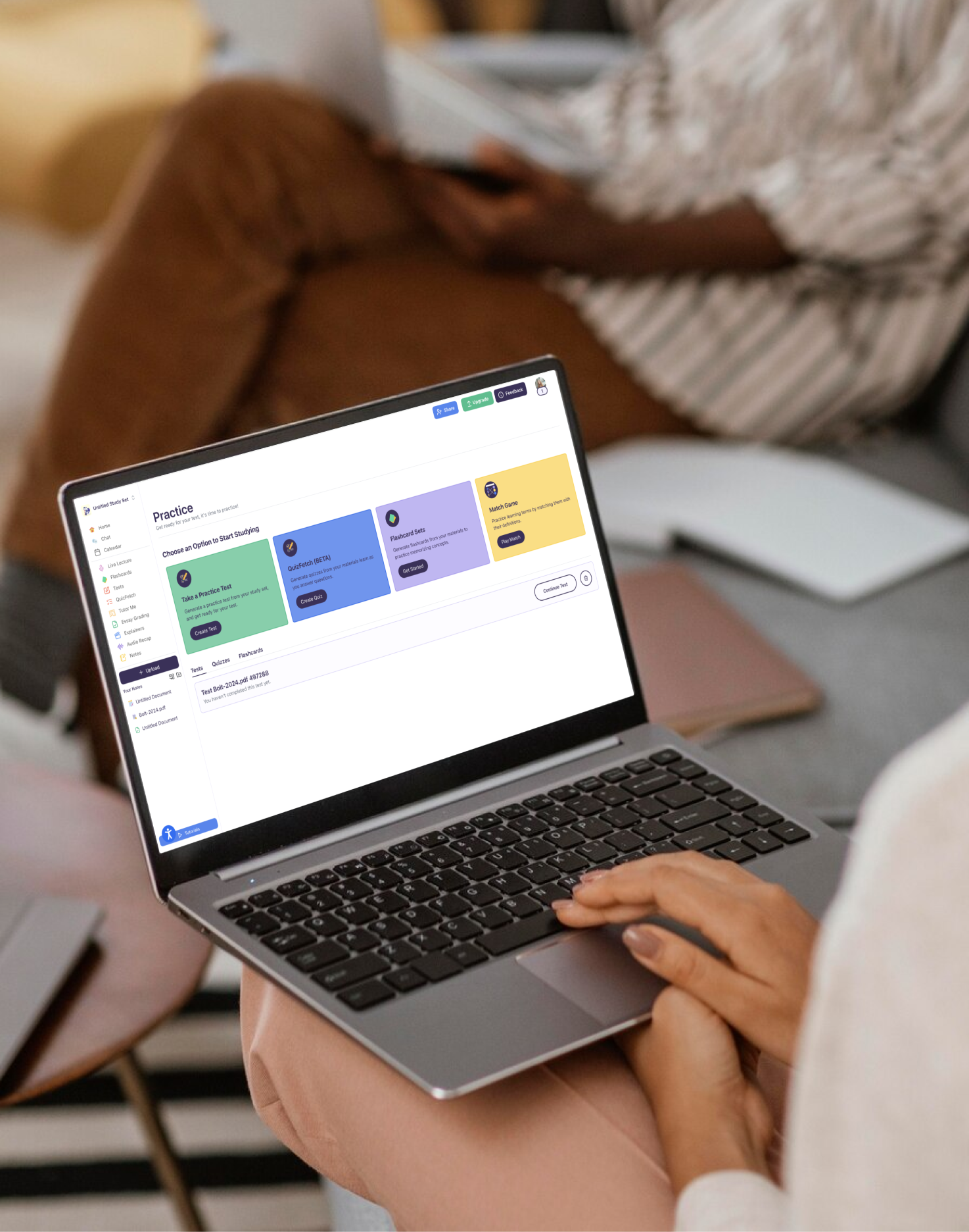 StudyFetch embedded in a Canvas course page