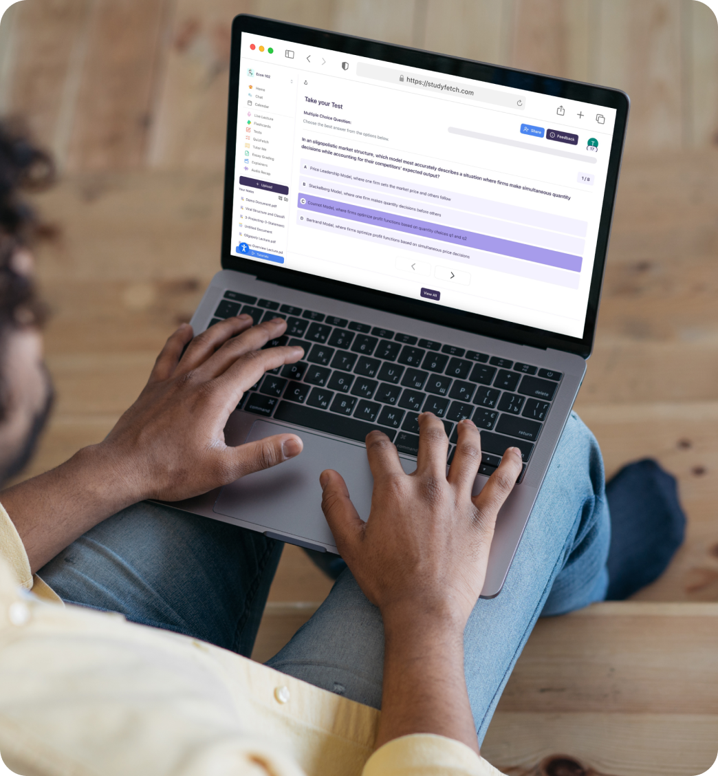 The StudyFetch teacher toolkit generating quizzes and lesson plans